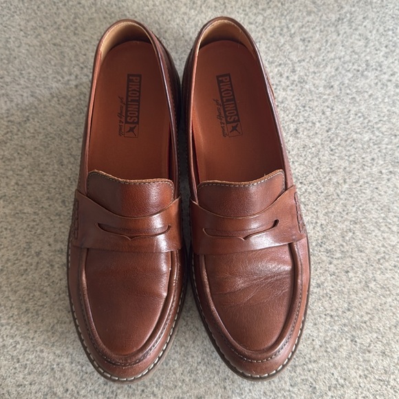 Pikolino Aldaya W8J Water Resistant Leather Penny Loafers - Picture 4 of 5